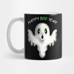 Ghost or Spirit Wishing A Happy Boo New Year Mug